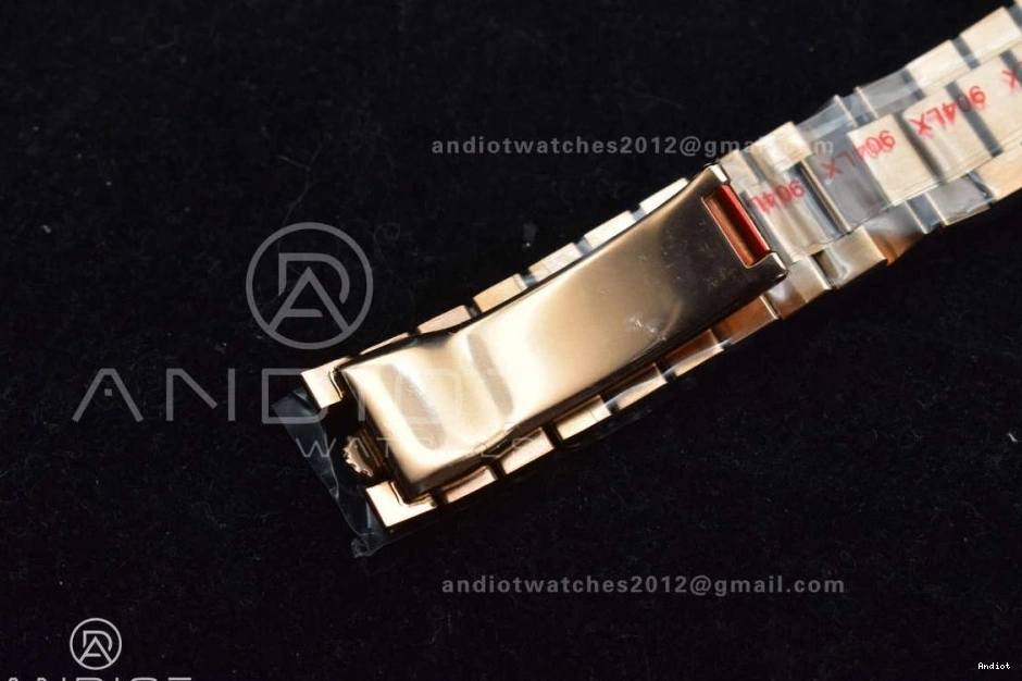 40 904L On Meteorite Steel President Markers A3255 RG Crystal Bracelet DayDate Dial JDF 0129